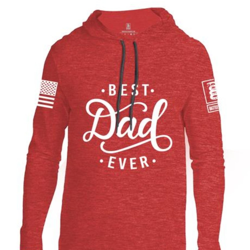 Best Dad Ever Thin Cotton Lightweight Hoodie